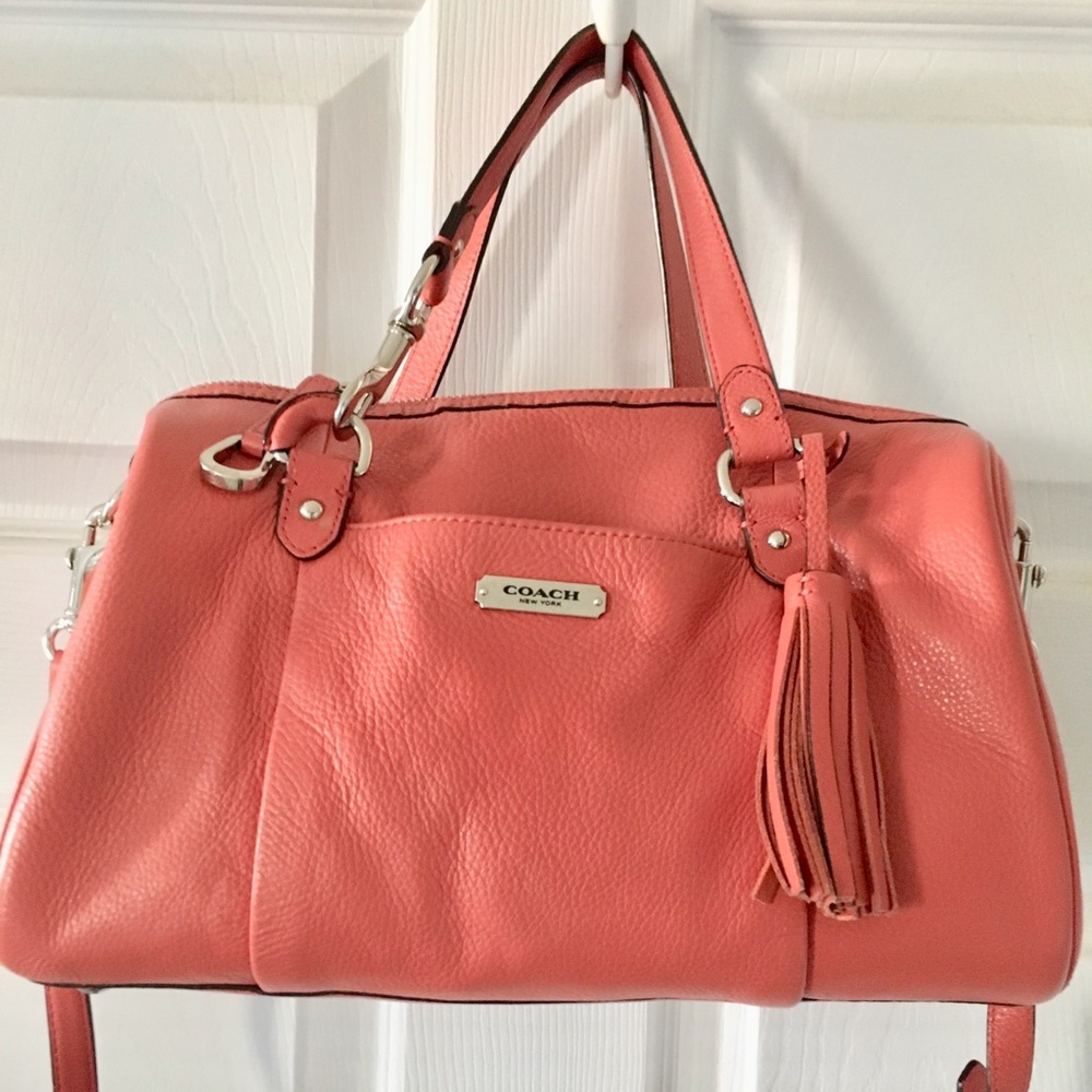 Authentic Coral Coach Medium Satchel